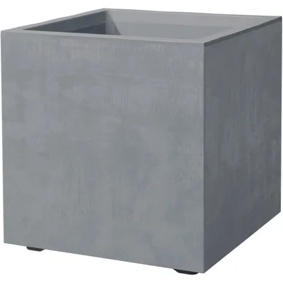 Produktbild von Deroma Pflanztopf Quadro Millennium Kunststoff 39 cm aschgrau mit Ablauflöchern