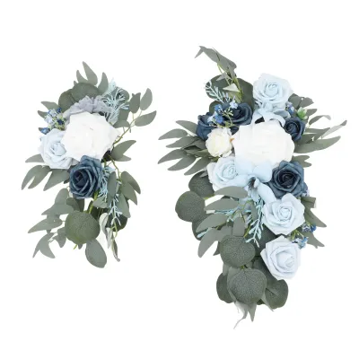 Image de Fleurs artificielles pour arche de mariage,Fleurs pour arche de mariage,Décoration de panneaux de bienvenue de mariage,Décoration florale de panneaux de bienvenue de mariage,Décoration d'arche de fleurs artificielles,Décoration d'arche de mariage