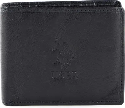 Image de U.S. POLO ASSN. Cuir porte-monnaie Horizontal Wallet with Coin and Flap Blue bleu