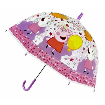 Immagine prodotto di Peppa Pig Ombrello colorato per bambini Ideale per le mani piccole Diametro 40 cm