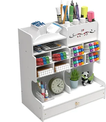Produktbild von Weißer Schreibtisch-Organizer  Zuhause Büro und Schule (PB18-1 Weiß)