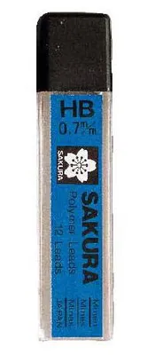 Produktbild von Sakura-Minen für Druckbleistifte, 0,7 mm, HB-Polymer-Minen