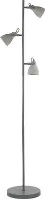 Obrázek produktu pro BELIANI Stojací lampa světle šedý beton 163 cm 3 nastavitelné průmyslové stínidla
