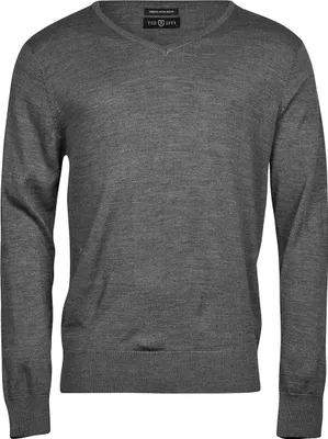 Obrázok produktu pre Tee Jays 6001 | Pánsky sveter / pulóver s výstrihom do V - farba: Grey Melange - veľkosť: 3XL