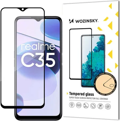 Obrázek produktu pro Wozinsky Tvrzené sklo s rámečkem pro Realme C35 Black