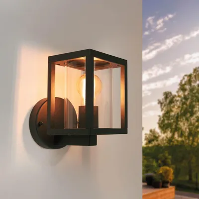 Produktbild von Ledvion Wandleuchte IP44 7.5W 2100K E27 schwarz dimmbar
