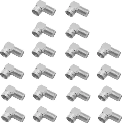 Zdjęcie produktu dla ARLI 20x Sat F-angle plug - adapter kątowy 90° złącza F do wtyczki F dla kabla koncentrycznego odbiornika SAT LNB