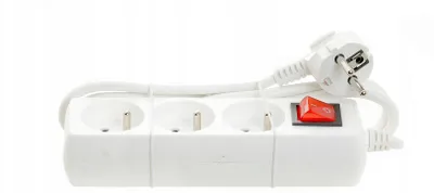 Obrázek produktu pro Prodlužovací kabel s vypínačem 3 zásuvky 1,5m bílý