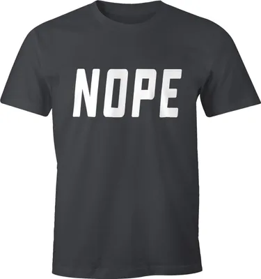 Produktbild von NOPE Herren T-Shirt Spruch-Shirt Moonworks® dunkelgrau M