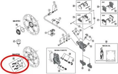 Produktbild von Shimano Sm-rt76 Scheibenbremsschrauben Grau  Grau One Size