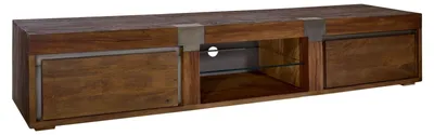 Immagine prodotto di MASSIVMOEBEL24 | mobile TV in legno di Mango 205x48x39 marrone laccato AMSTERDAM #02