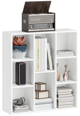 Image de HOMCOM, étagère de rangement, modèle autoportant avec 8 niveaux, idéale pour le salon