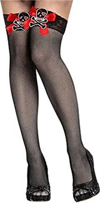 Image de Bas de déguisement Pirate Taille unique Noir Pirate