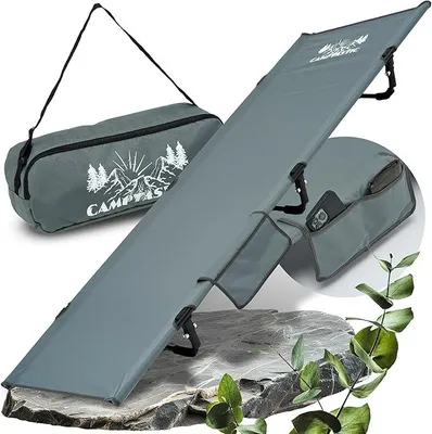 Produktbild von Feldbett Ultraleicht kompakt 2,3 kg | Campingbett klappbar robust | Tragbare Campingliege für Wandern Outdoor Camping