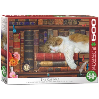 Immagine prodotto di Eurographics Puzzle Katzennickerchen, Kätzchen, 500 Teile, 68 x 48 cm, 6500-5545