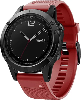 Produktbild von Strap-it Garmin Fenix 5 (Plus) / 6 (Pro) Armband Silikon (Rot)