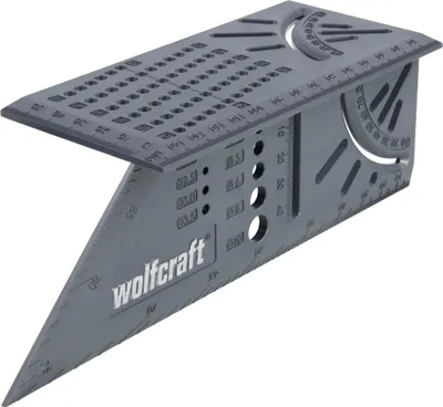 Produktbild von Wolfcraft 3D-Gehrungswinkel 45° und 90° als Streichmaß für paralle Linien