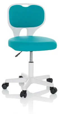 Produktbild von hjh OFFICE Kinderdrehstuhl KIDDY TOP W Schreibtischstuhl für Kinder höhenverstellbar ohne Armlehnen Stoff