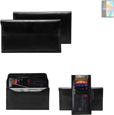 Produktbild von K-S-Trade Handy Hülle kompatibel mit Oppo A78 4G Schutz Hülle Tasche Schutz Case Handytasche Kunstleder schwarz, 1x