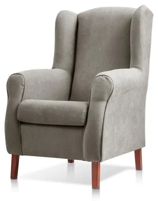 Ohrfauteuil Carla, gepolstert, schmutzabweisend, 104x77x70 cm, Grau