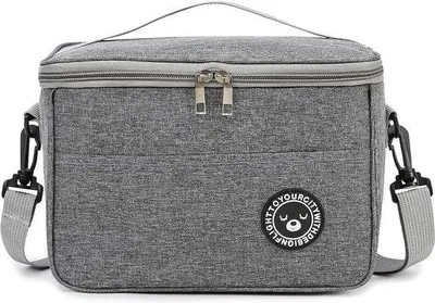 Immagine prodotto di Borsa da picnic piccola e grigia da 12 litri, portatile, 29x20x22 cm