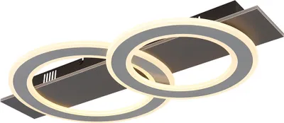 Produktbild von LED Deckenleuchte grau gebürstet, opal, L 63 cm