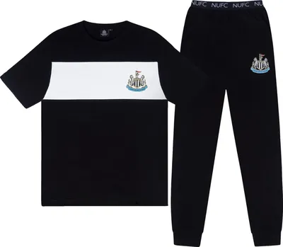 Image de Newcastle United FC - Pyjama "Premium" avec pantalon long pour hommes GF981 (L) (Noir)