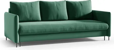 Produktbild von Sofa Bella dunkelgrün mit Schlaffunktion - Stoff Riviera 38