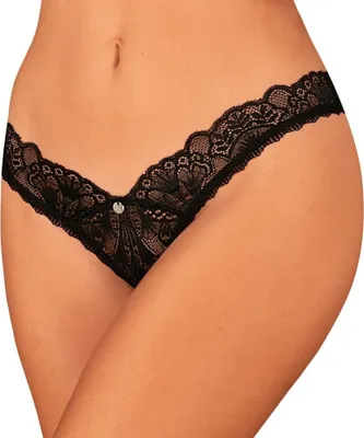 Produktbild von Donna Dream String mit offenem Schritt - Schwarz