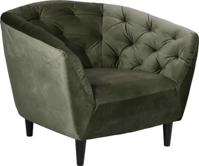 Produktbild von Sessel >Ria< in waldgrün, Polyester, Rubberwood - 97x78x84cm (BxHxT)