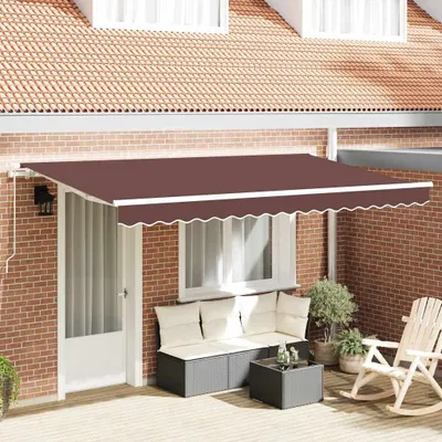 Zdjęcie produktu dla Maison Exclusive – markiza zwijana, brązowa, 400 x 200 cm, tkanina