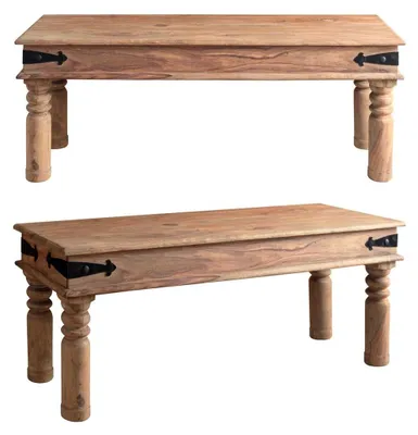 Produktbild von BOMBAY Bank aus Shishamholz, handgearbeitet, 120 cm Länge, 45 cm Höhe