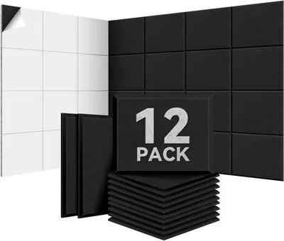 Productafbeelding van Famanu Akoestische panelen, 12 stuks, 30x40x0,9 cm - Wit
