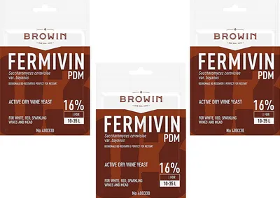 Produktbild von 3X FERMIVIN PDM Trockenhefe Weinhefe Reinzuchthefe Hefe Weißwein Rotwein Honighefe