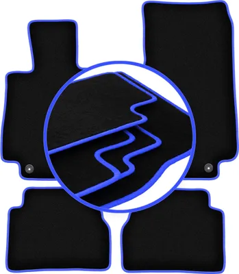Immagine prodotto di Tappetini in velluto Nero/Blu per Mercedes E W213 2015- Set 4 pezzi