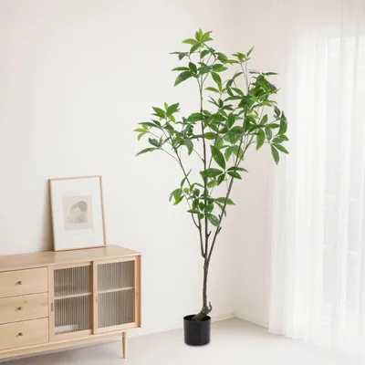 Obrázok produktu pre 180 cm vysoký umelý strom s realistickými zelenými listami