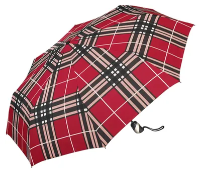Produktbild von Happy Rain Selection Easymatic Ultra Light Auf-Automatik Taschenschirm checks red