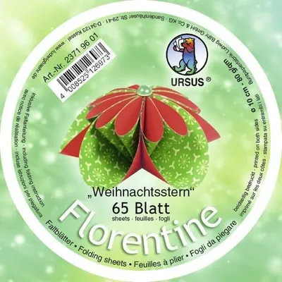 Produktbild von Faltblätter Florentine Weihnachtsstern 10cm