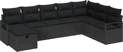 Immagine prodotto di vidaXL Set di divani con cuscini 6 pezzi in polirattan