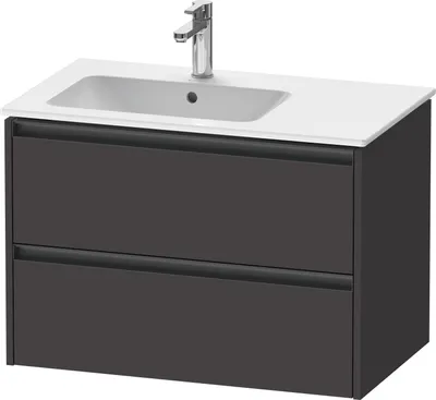 Produktbild von Duravit Ketho.2 Wastafelonderkast 81x48x54,9 cm Supermat Grafiet