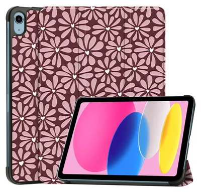 Produktbild von imoshion Design Trifold Klaphülle iPad 11 (2025) 11 Zoll A16 / iPad 10 (2022) 10.9 Zoll - Bloom Love Blush