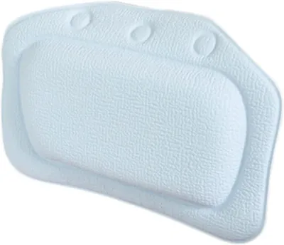 Produktbild von Badewannenkissen, PVC-Saugnapfkissen mit Kopf-, Schulter- und Nackenstütze, Himmelblau