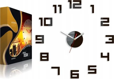Produktbild von ModernClock, wanduhr, brown Uhr 50cm, Stilvoll, Wanduhr DIY, große wanduhren
