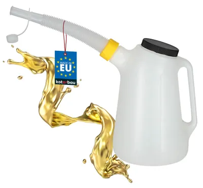 Immagine prodotto di KOTARBAU® Oliere per cambio olio, annaffiatoio per olio da 5 litri, misurino per olio, versatore con beccuccio flessibile per oli e carburanti, riempitore e dosatore per olio