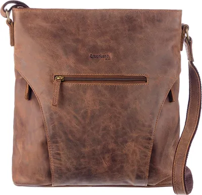 Produktbild von GreenLand Nature Leder Schultertasche Monte Shoulder Bag Brown braun