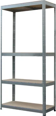 Produktbild von Regal Racks, Metall, MDF, 4 Böden, 750x300x1500 mm, max. 150 kg/Boden