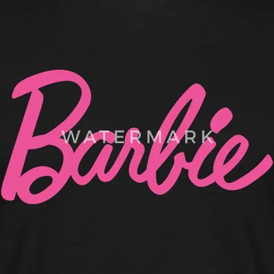 Produktbild von Spreadshirt Barbie Klassisches Logo Männer T-Shirt, 4XL, Schwarz