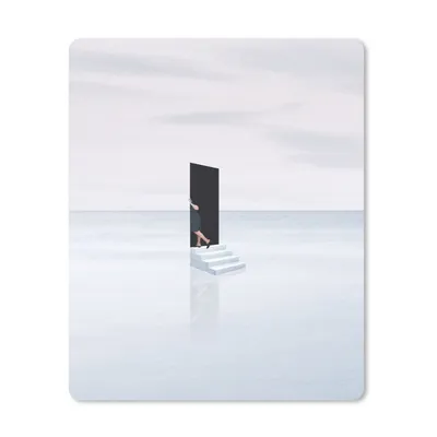 Produktbild von MuchoWow® Mauspad Mousepad Frau - Treppe - Abstrakt - Tür 30x40 cm - Mousepads - Maus Mat - Pad - Mausunterlage - Mausmatten