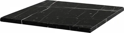 Image de Plateau de table stratifié carré 60 x 60 cm en marbre noir - Oviala Haussmann
