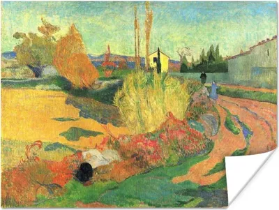 Produktbild von MuchoWow® Poster Landschaft in Arles - Gemälde von Paul Gauguin 80x60 cm - Kunst für zu Hause